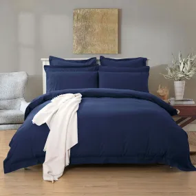 1000TC Tailored Super King Size Quilt/Doona/Duvet Cover Set - Midnight Blue