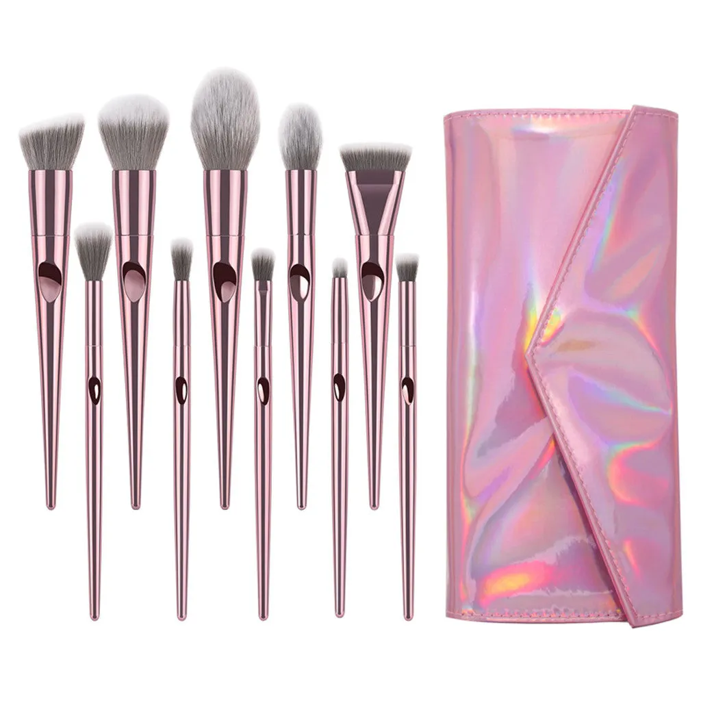 10PCS Makeup Brushes For Blending Blush Concealers Eye Shadows Brushes