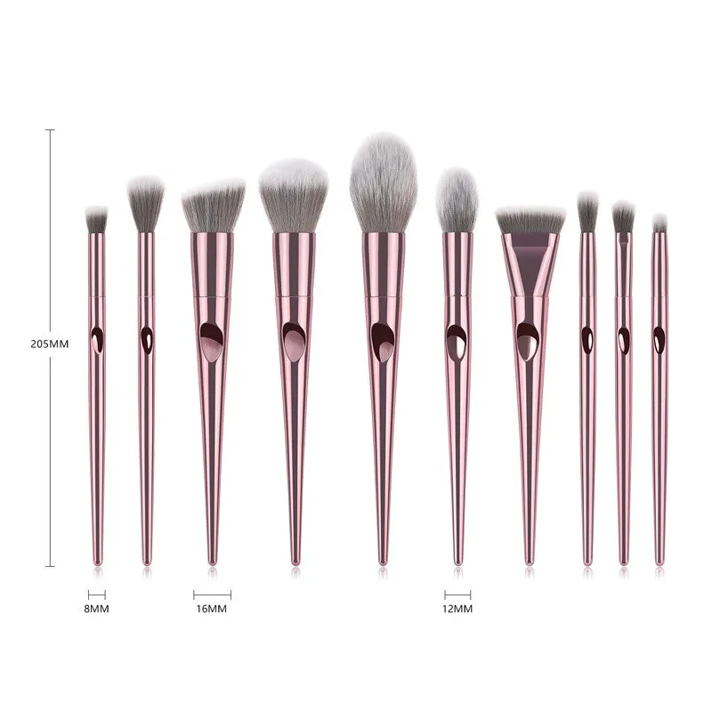 10PCS Makeup Brushes For Blending Blush Concealers Eye Shadows Brushes