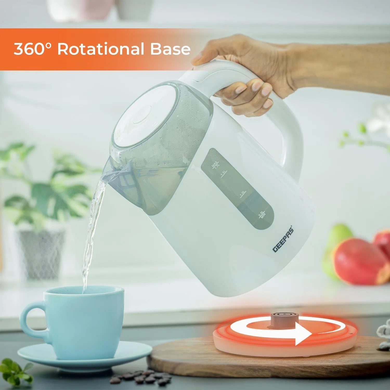 1.7L LED Illuminating Electric Jug Kettle 2200W