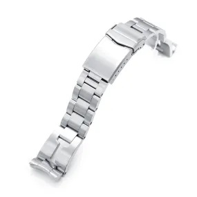 20mm Retro Shaver Blade Watch Band for Seiko Mini Turtles SRPC35 SBDY109 SBDY085, Stainless Steel - Brushed, V Diver Clasp