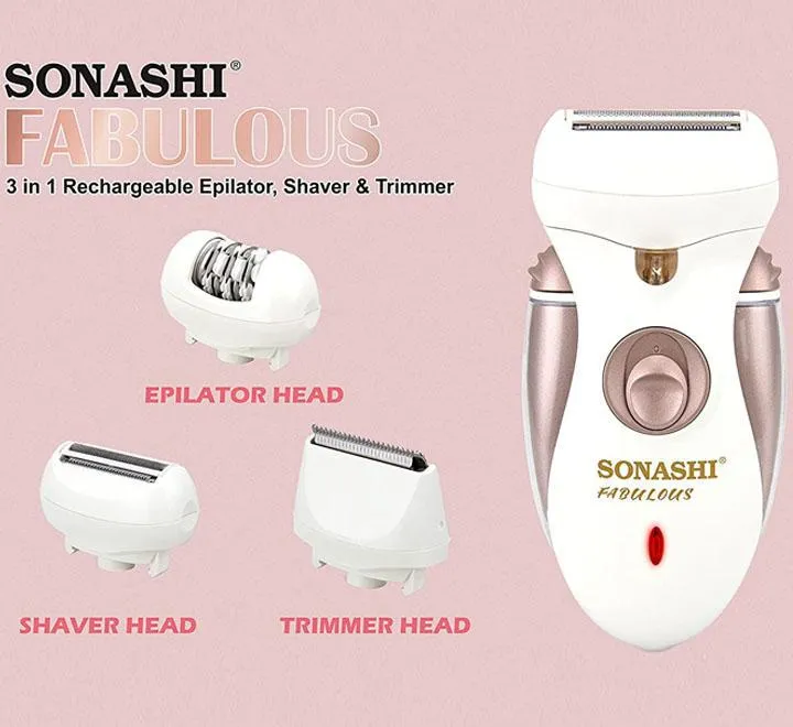 3 In 1 Rechargeable Epilator, Shaver And Trimmer