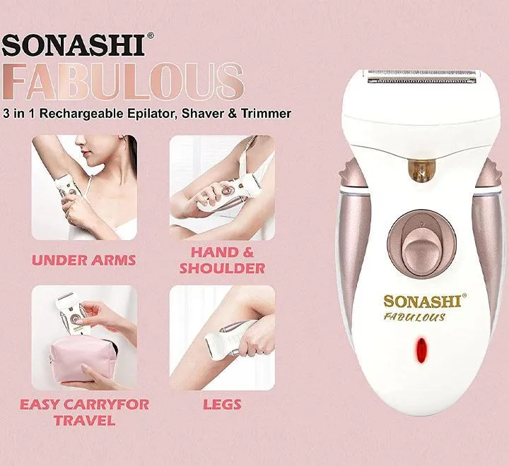 3 In 1 Rechargeable Epilator, Shaver And Trimmer