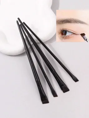 4pcs Upgraded Fine Eyebrow Pencil Brush, Ultra-Thin Angled Brow Shaping Makeup Brushes