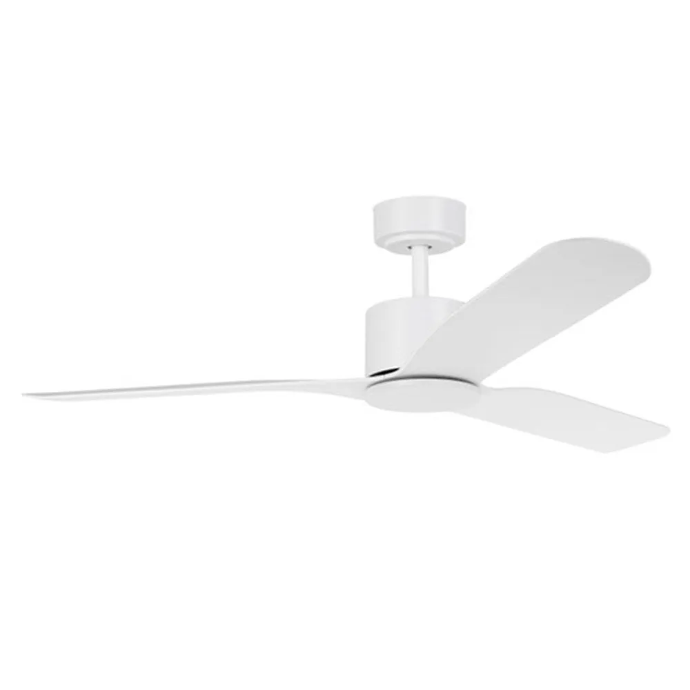 52" Iluka DC Ceiling Fan in Matt White, Matt Black or Black/Wood