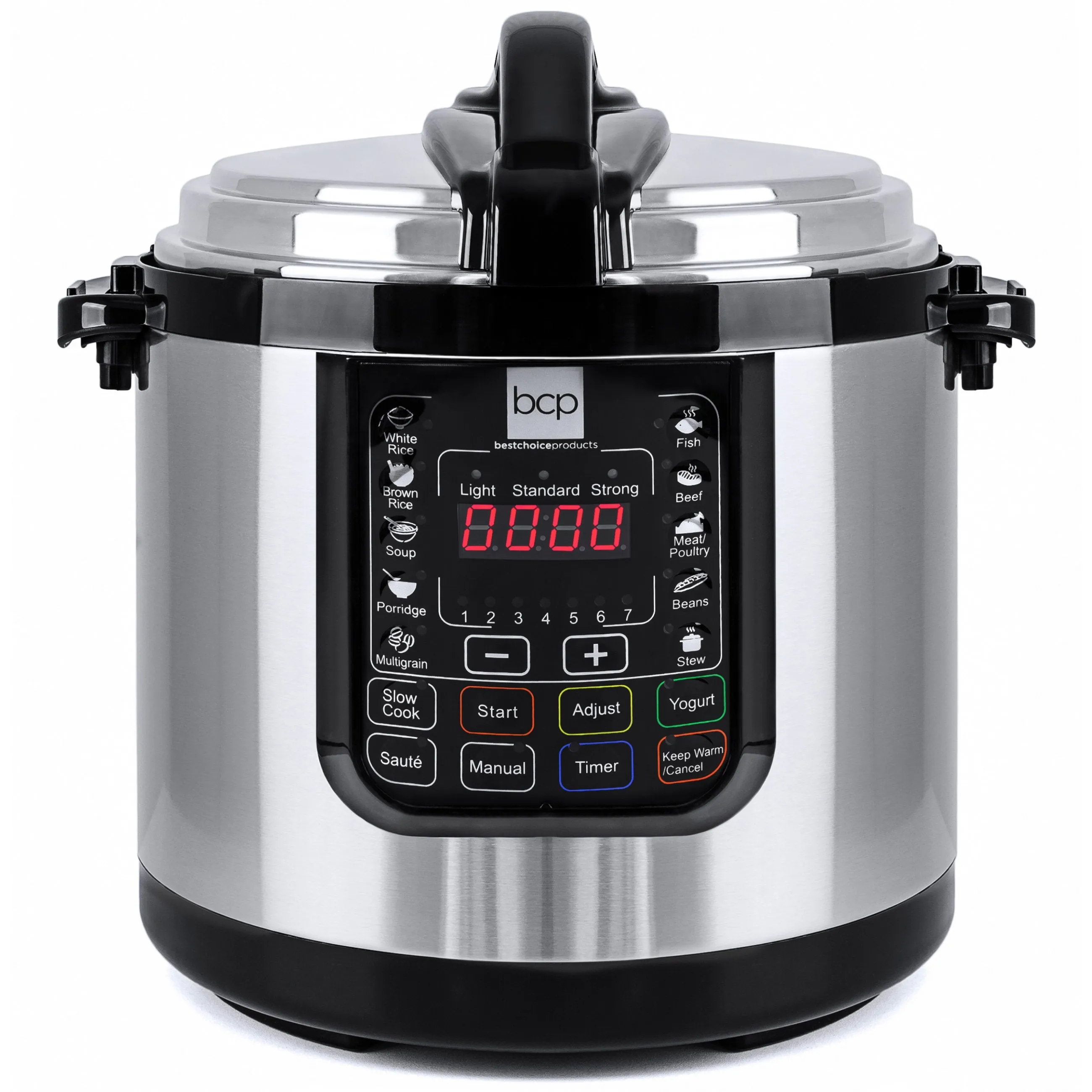 6L 1000W Stainless Steel Electric Pressure Cooker - Silver