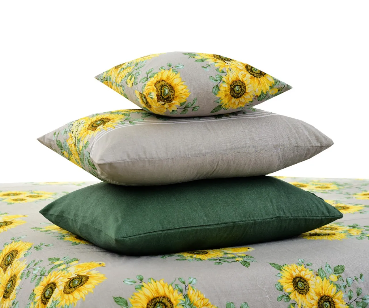 8 PCs Winter Comforter Set-Sun Flower