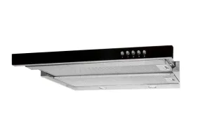 Akpo Wk-7 Light Glass 50 Under-Cabinet Cooker Hood Inox, Black