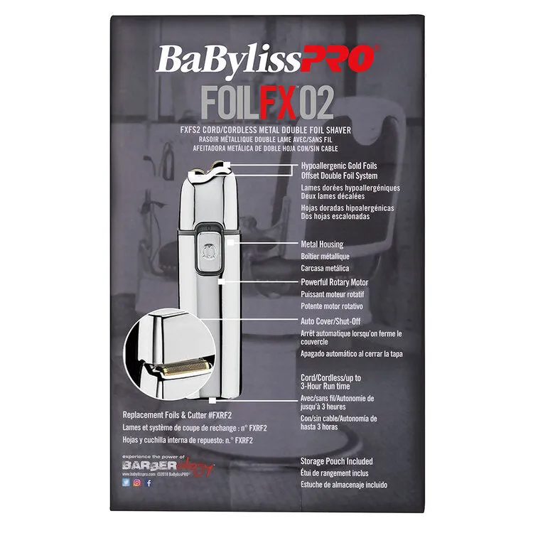 Babylisspro Foil Fx02 Double Foil Shaver - Silver