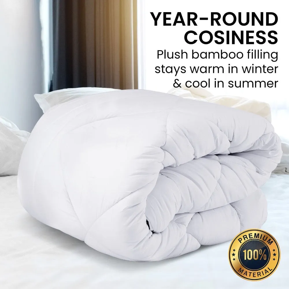 Bamboo Microfibre Comforter Quilt Set 800gsm I King