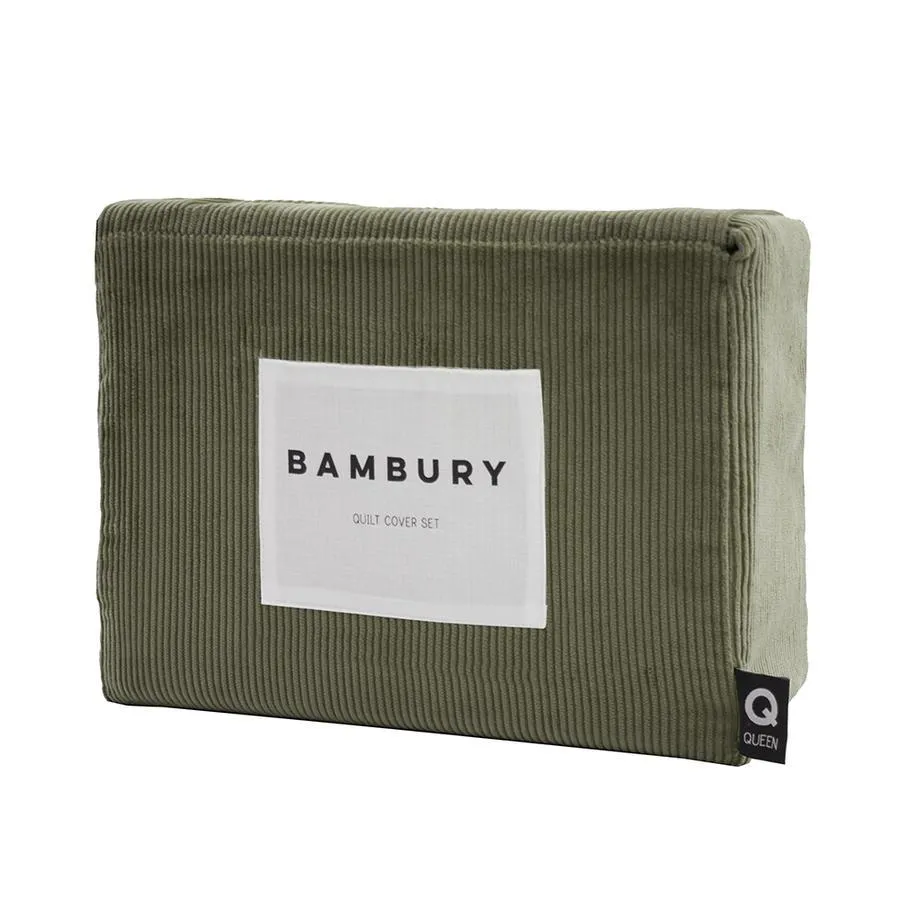 Bambury Sloane Quilt Cover Set - Olive