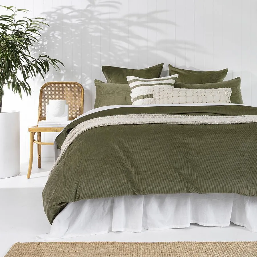 Bambury Sloane Quilt Cover Set - Olive