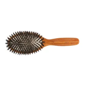 Bass Brushes 899 Dark Bamboo | Large Oval Hairbrush with Firm Natural Bristles