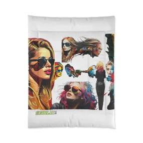 Bedding Comforter Beautiful Models Drawn with Rainbow Ink #012