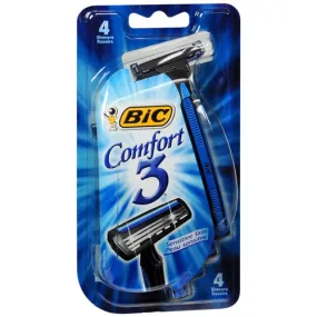 BIC - Comfort 3 Shaver For Men Sensitive Skin - 4 Shavers