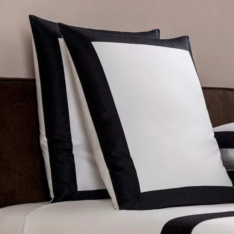 Bold Black and Milk King Pillowcases by Frette