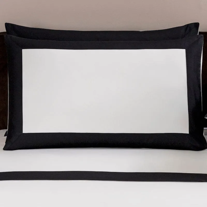 Bold Black and Milk King Pillowcases by Frette