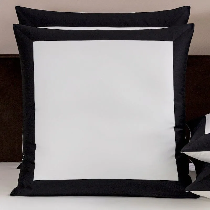 Bold Black and Milk King Pillowcases by Frette