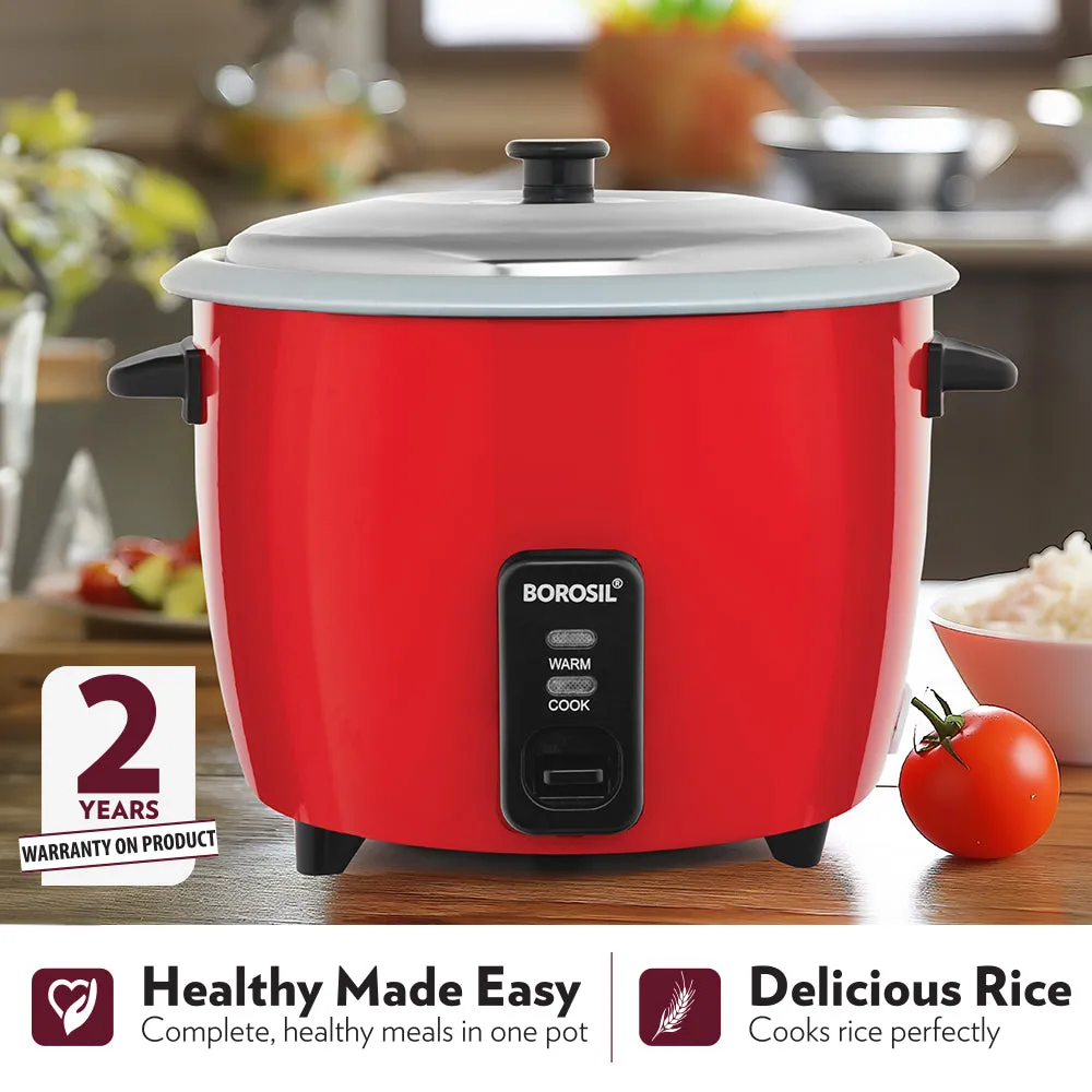 Borosil Pronto Electric Rice Cooker, 1.8L