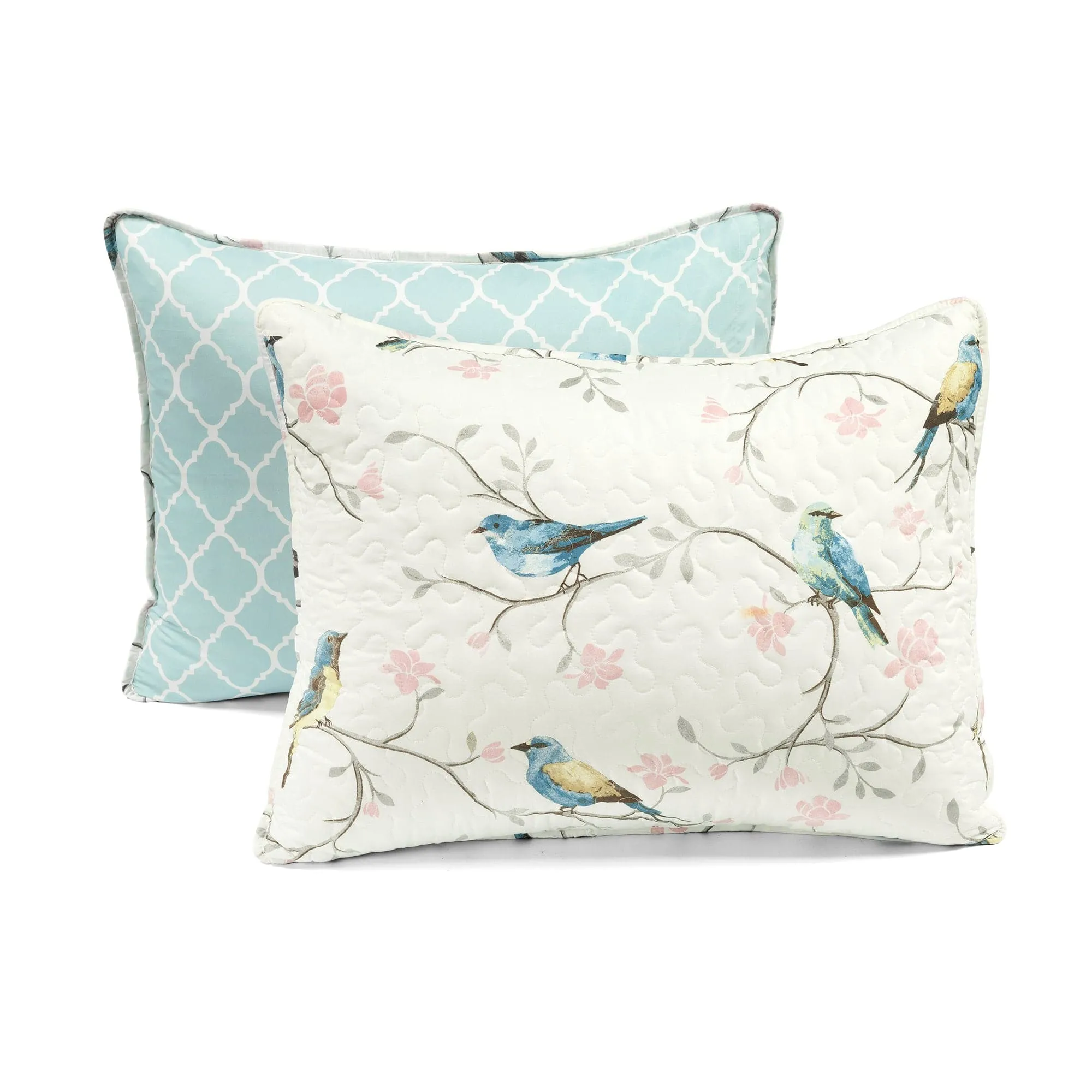 Botanical Bird & Flower Quilt 3 Piece Set