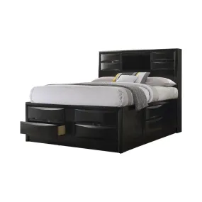 Briana California King Platform Storage Bed Black