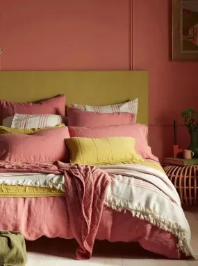 Canyon Pink 100% Linen Bed Linen