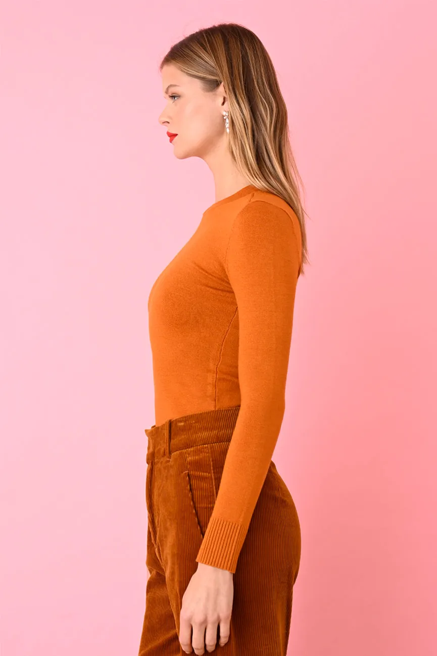 Caramel EcoMerino Long Sleeve Crew Neck