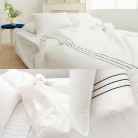 Cool Lightweight Snow Ripple Comforter Set Queen, SAESOM