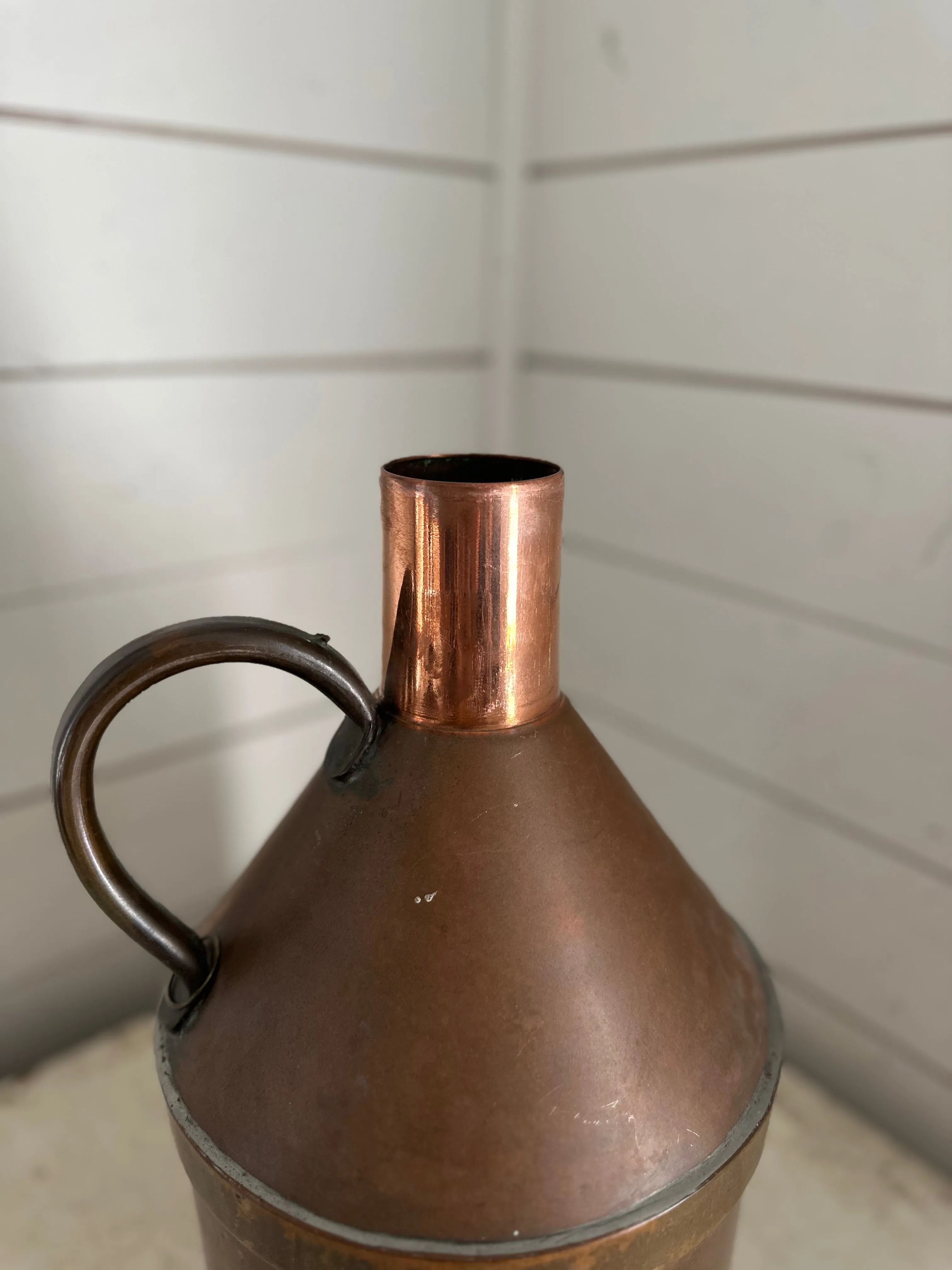 Copper Milk Jug with lid - solid copper heavy gauge