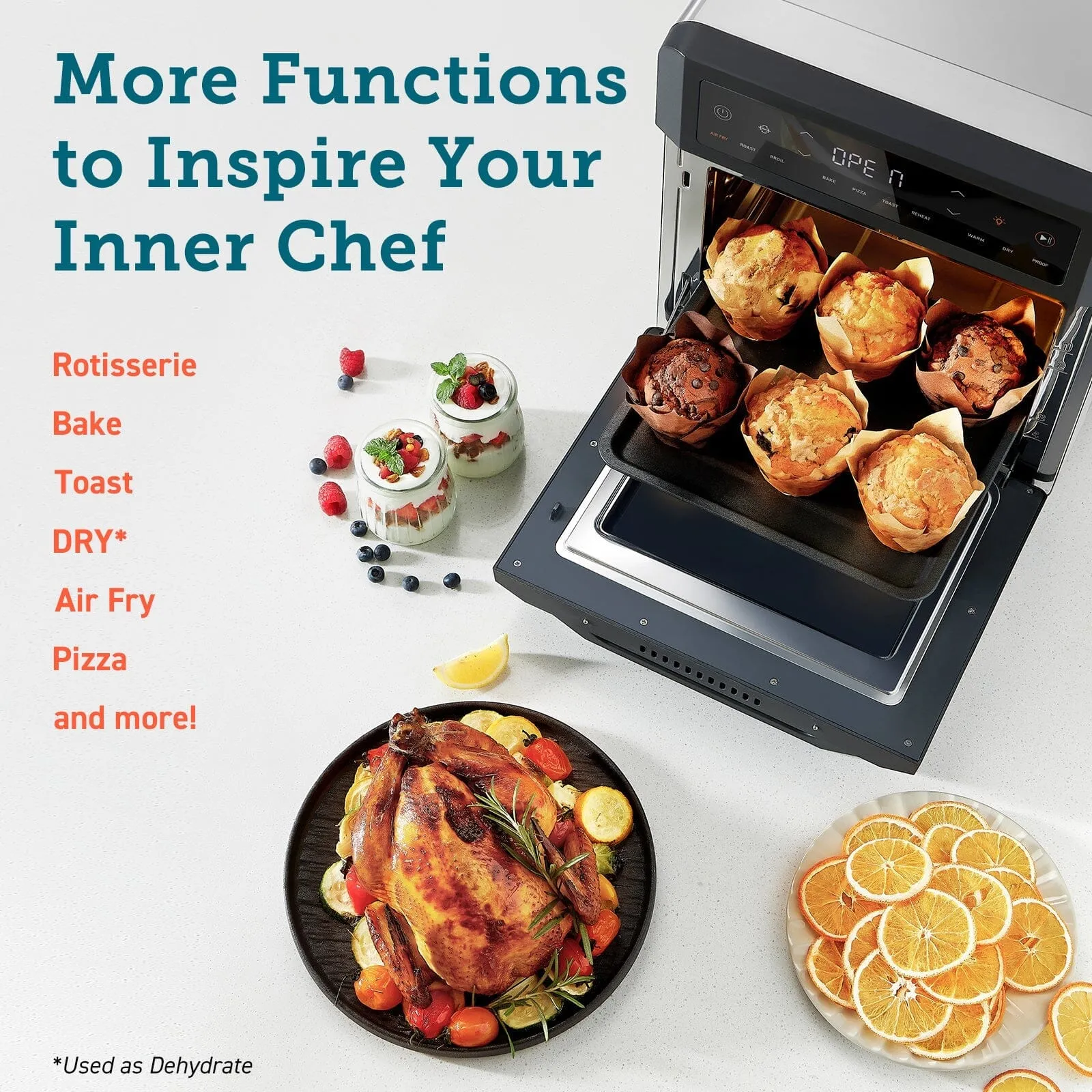 Cosori 12Ltr Multi-Function Air Fryer - Dehydrator - Mini Oven- Toaster CAF-R121