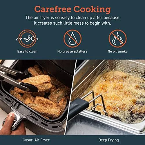 COSORI Air Fryer (100 Recipes Book) 1500W Electric Hot Oven Oilless Cooker, 11 Presets Preheat & Shake Reminder, LED Touch Screen, Nonstick Basket, 3.7 QT, Digital-Black