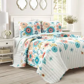 Cottagecore Ariana Flower Reversible Quilt 3 Piece Set