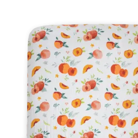 Cotton Muslin Crib Sheet - Georgia Peach