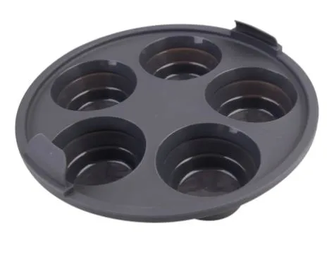 Daily Bake Silicone Round 22cm Collapsible Air Fryer 5 Cup Muffin Pan