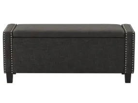 Dark Grey Storage Ottoman