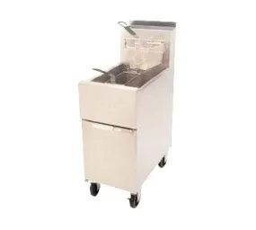 Dean SR142G Gas Fryer - (1) 43 lb Vat, Floor Model, Natural Gas | Denson CFE