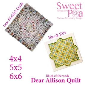 Dear Allison quilt block 216