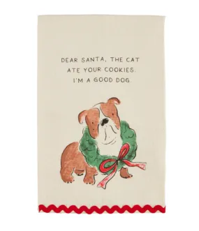 Dear Santa Xmas Pet RicRac Towel