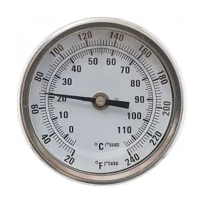 Dial Thermometer 1/2" NPT (3" Face x 6" Probe)