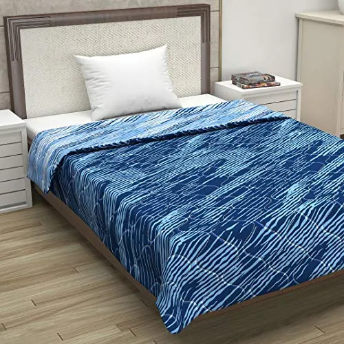 Divine Casa Luxor Microfibre Single Comforter - Denim Blue