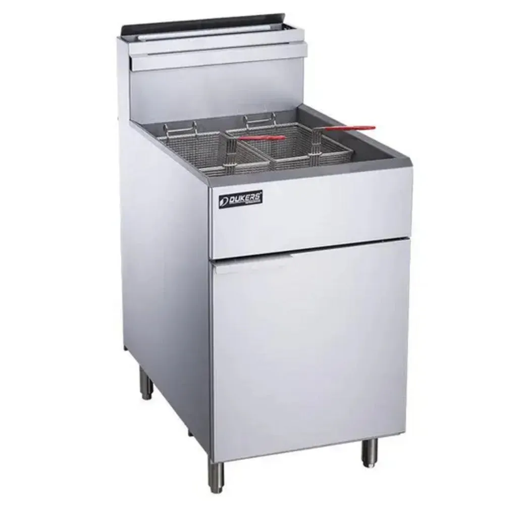 Dukers DCF5-NG, Natural Gas Fryer, 5 Tube Burners, 150,000 BTU, 70 lb. Capacity