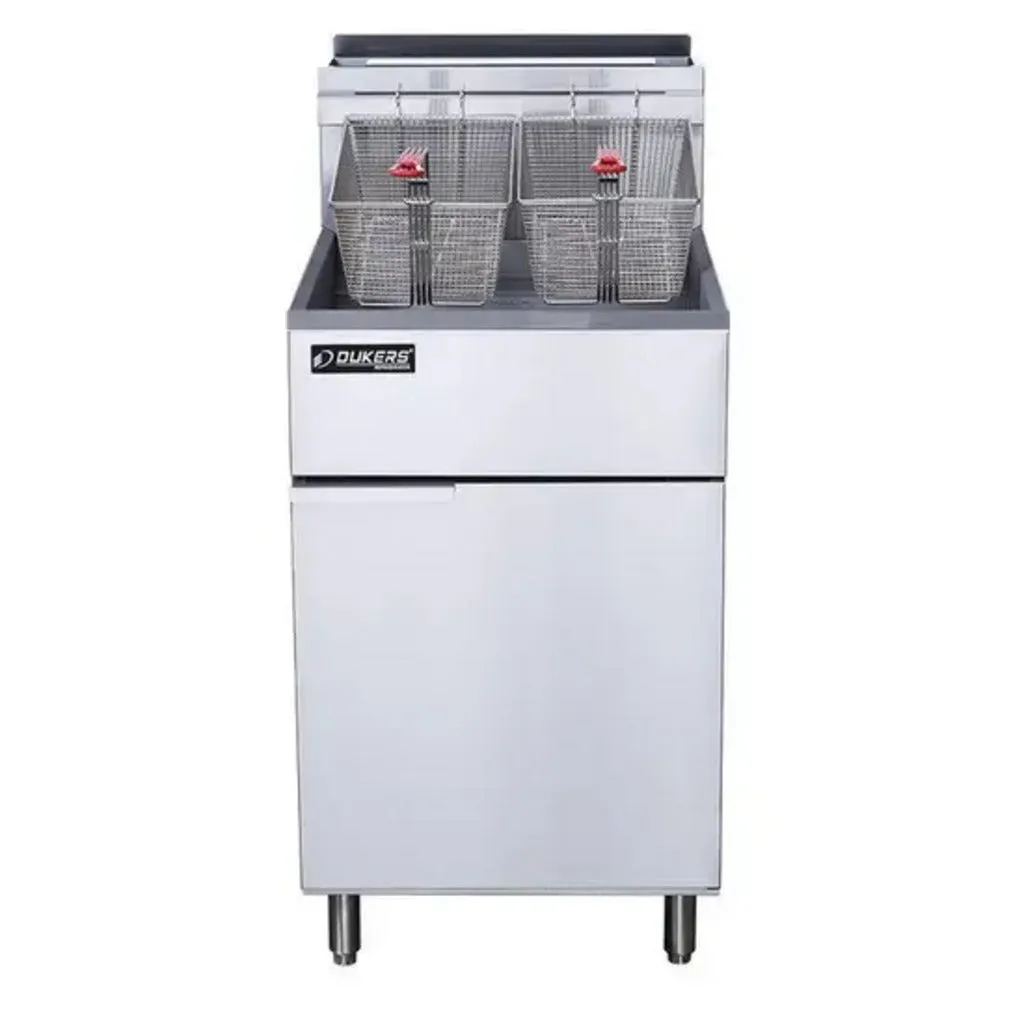 Dukers DCF5-NG, Natural Gas Fryer, 5 Tube Burners, 150,000 BTU, 70 lb. Capacity