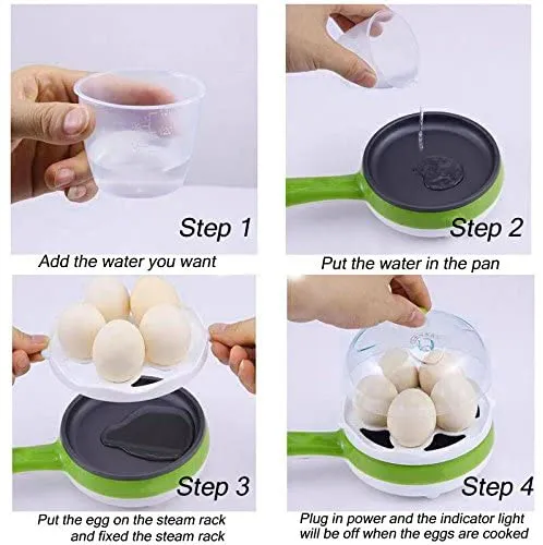 Egg Boiler Cooker Food Steamer Automatic Frying Pan