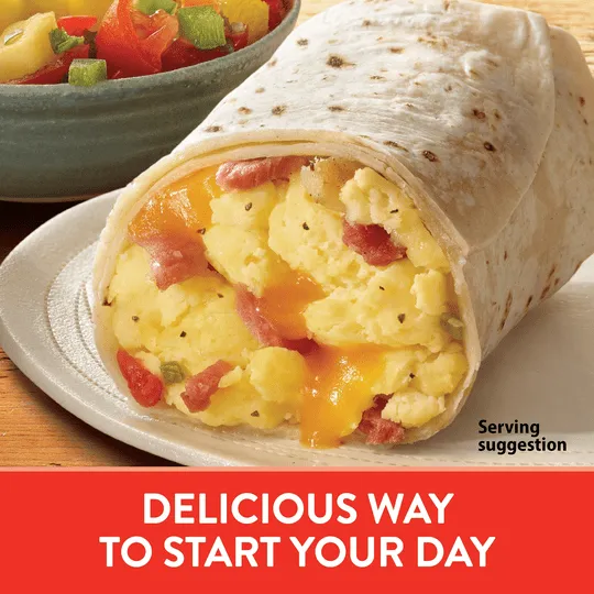 El Monterey Signature Egg, Applewood Smoked Bacon & Cheese Burritos 8 Ct, 36 oz (Frozen)