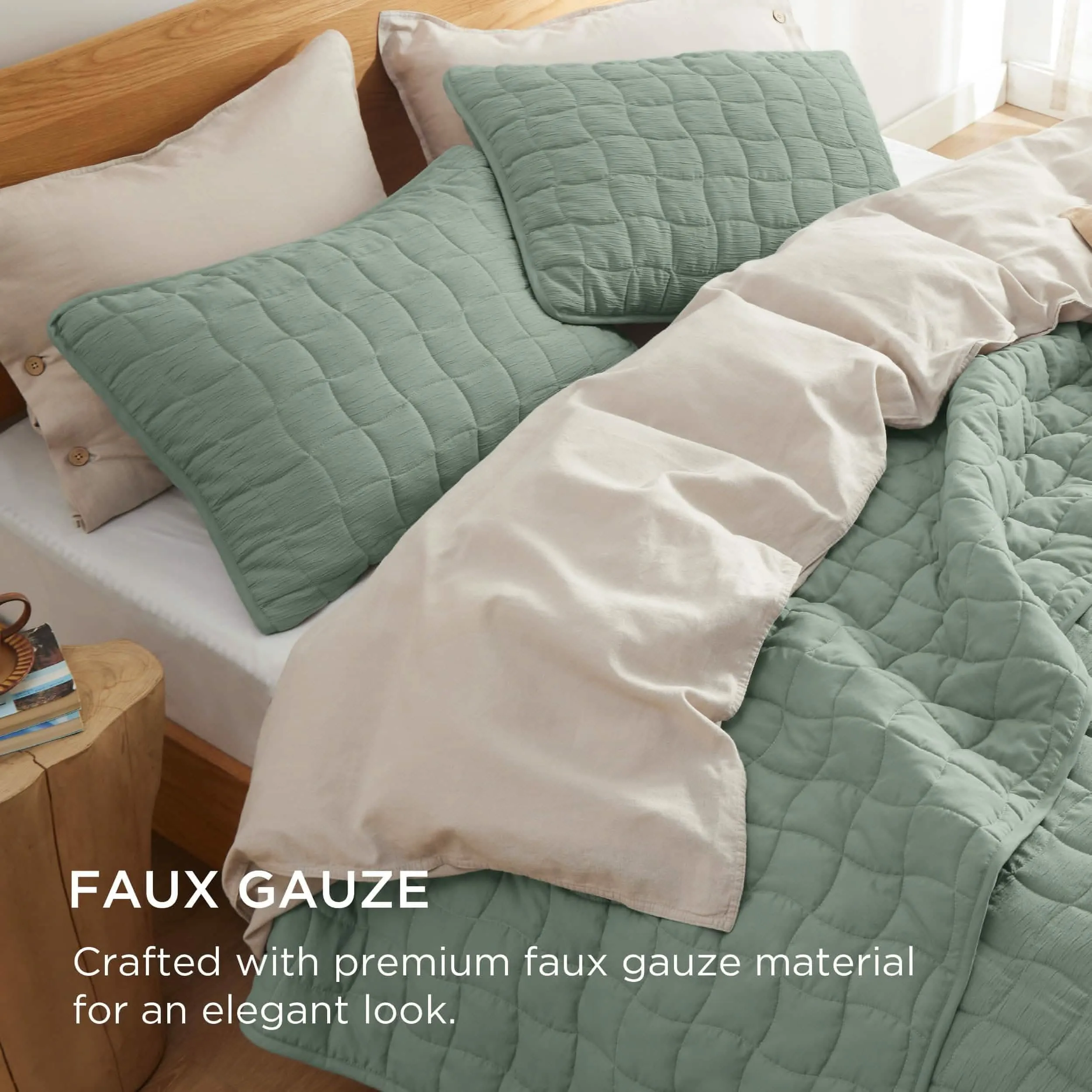 Faux Gauze Quilt Set Square