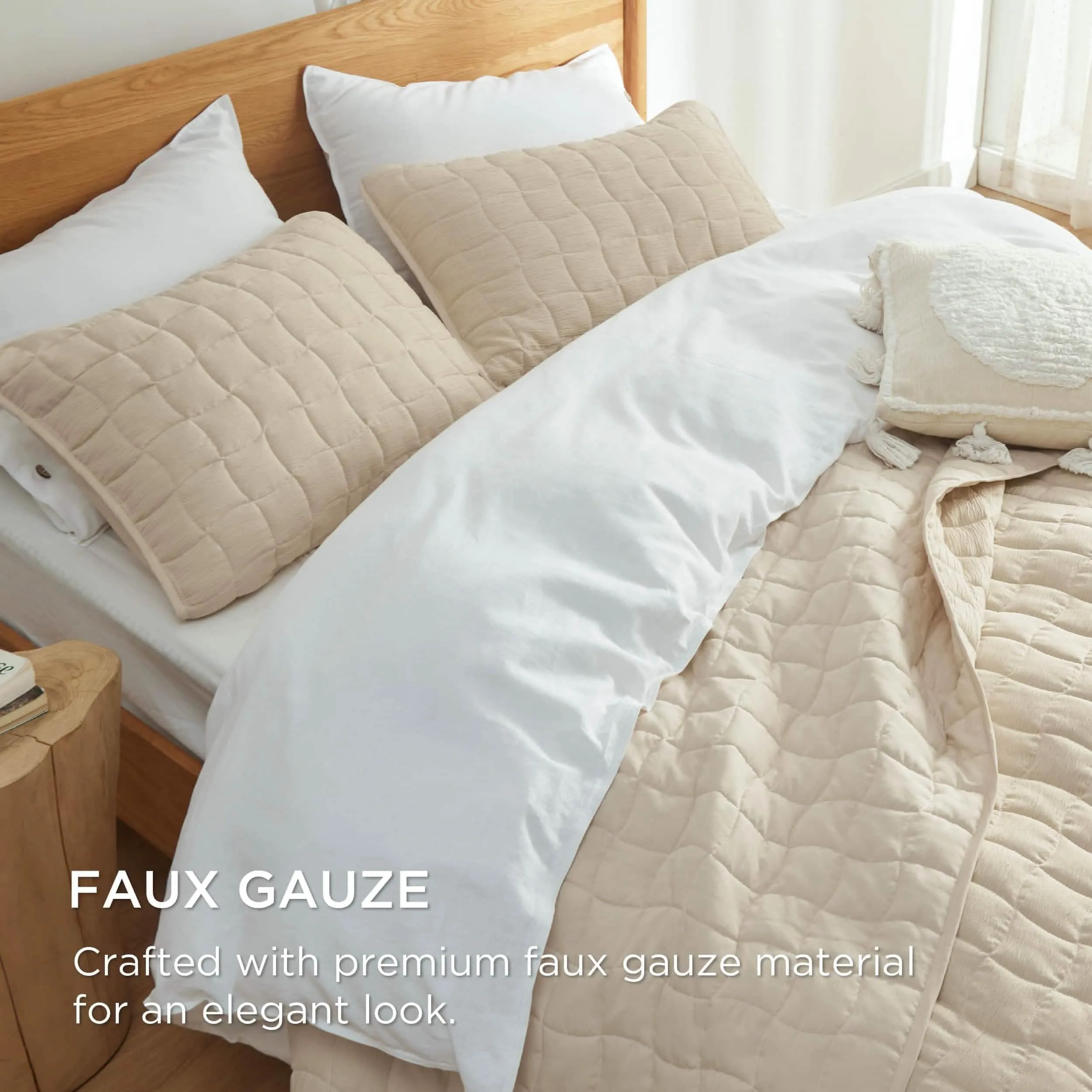 Faux Gauze Quilt Set Square