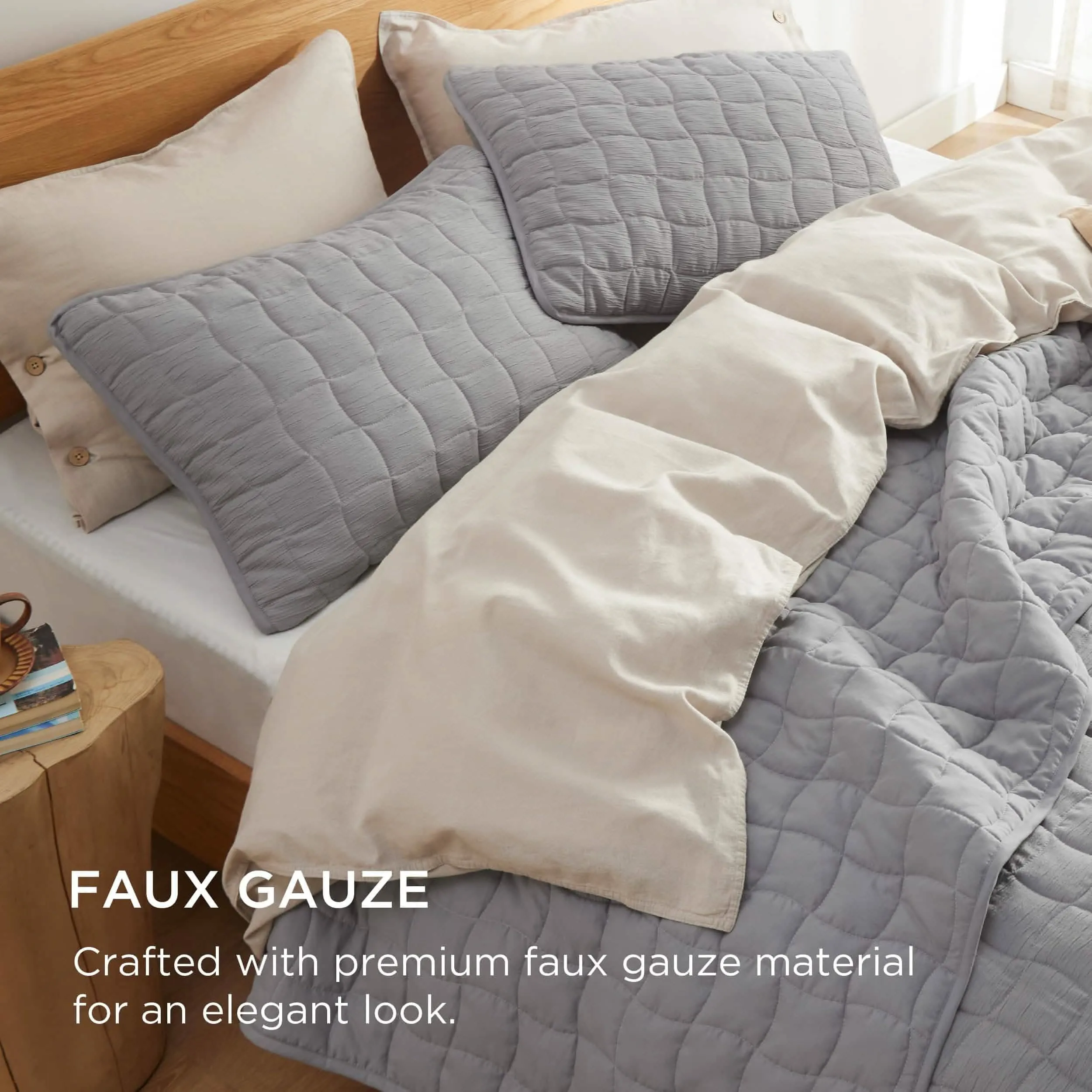 Faux Gauze Quilt Set Square