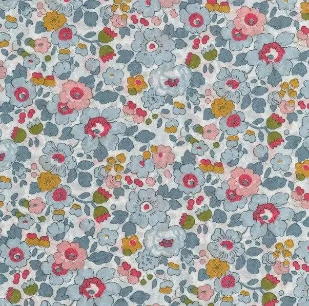 Flat Top Sheet Made With Liberty Fabric BETSY GREY