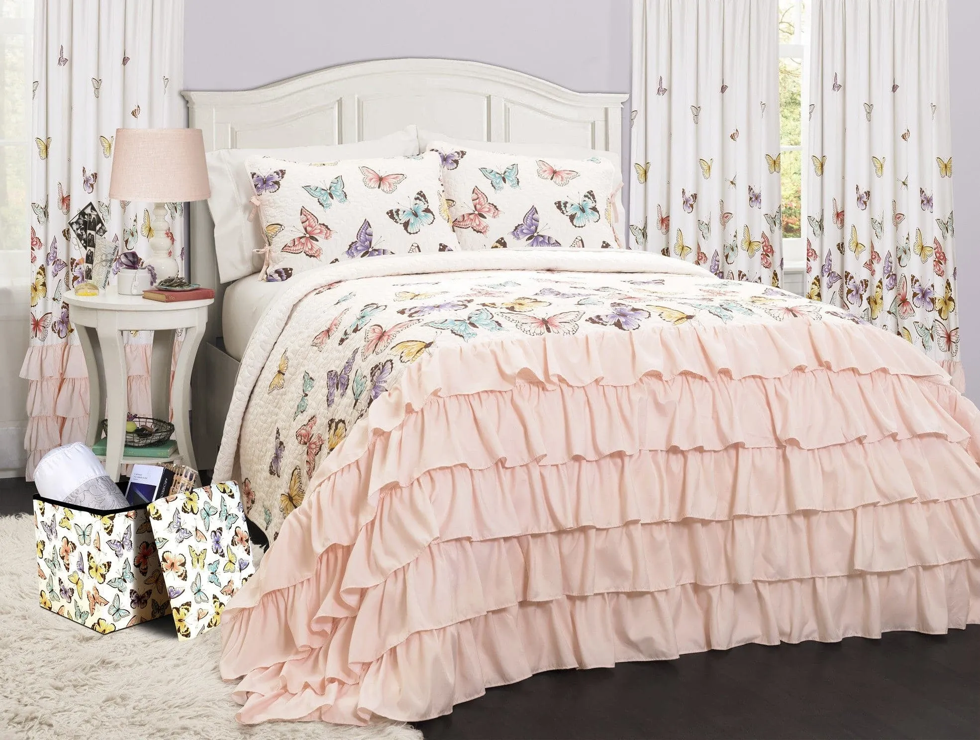 Flutter Butterfly Quilt 2 Piece Set Twin