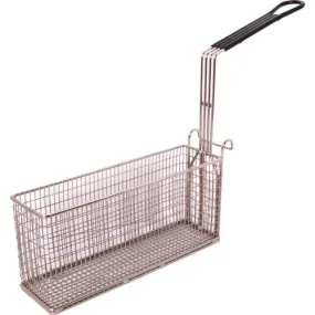 FMP Fryer Basket 13" x 4" x 6" with Black Handle & Rear Hook